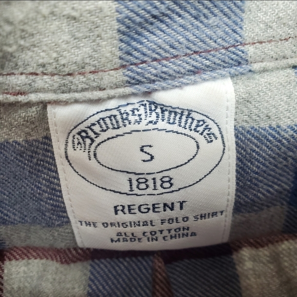 Brooks Brothers Men's Regent Button Down Shirt Winter Fall Thicker Cotton Small - Picture 9 of 10